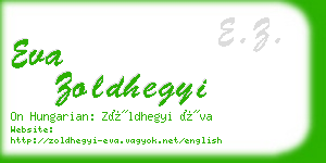 eva zoldhegyi business card